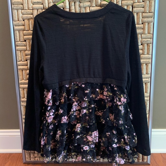 NY Collection Ruffle Baby Doll Top - Picture 3 of 3